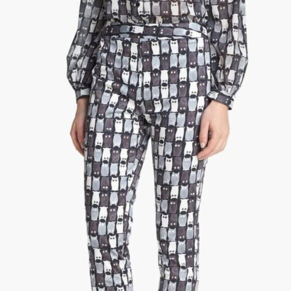 Milly of New York Owl Print High Rise Pants ~ NEW Condition - Picture 5 of 10
